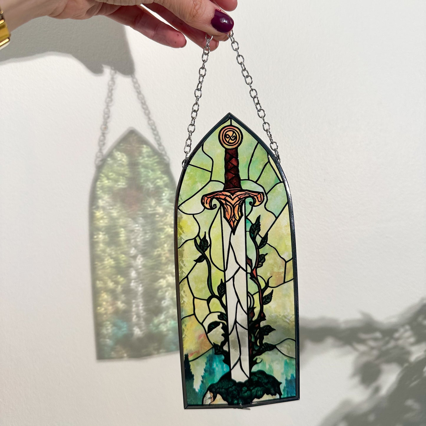 Excalibur Sword Stained Glass Sun Catcher