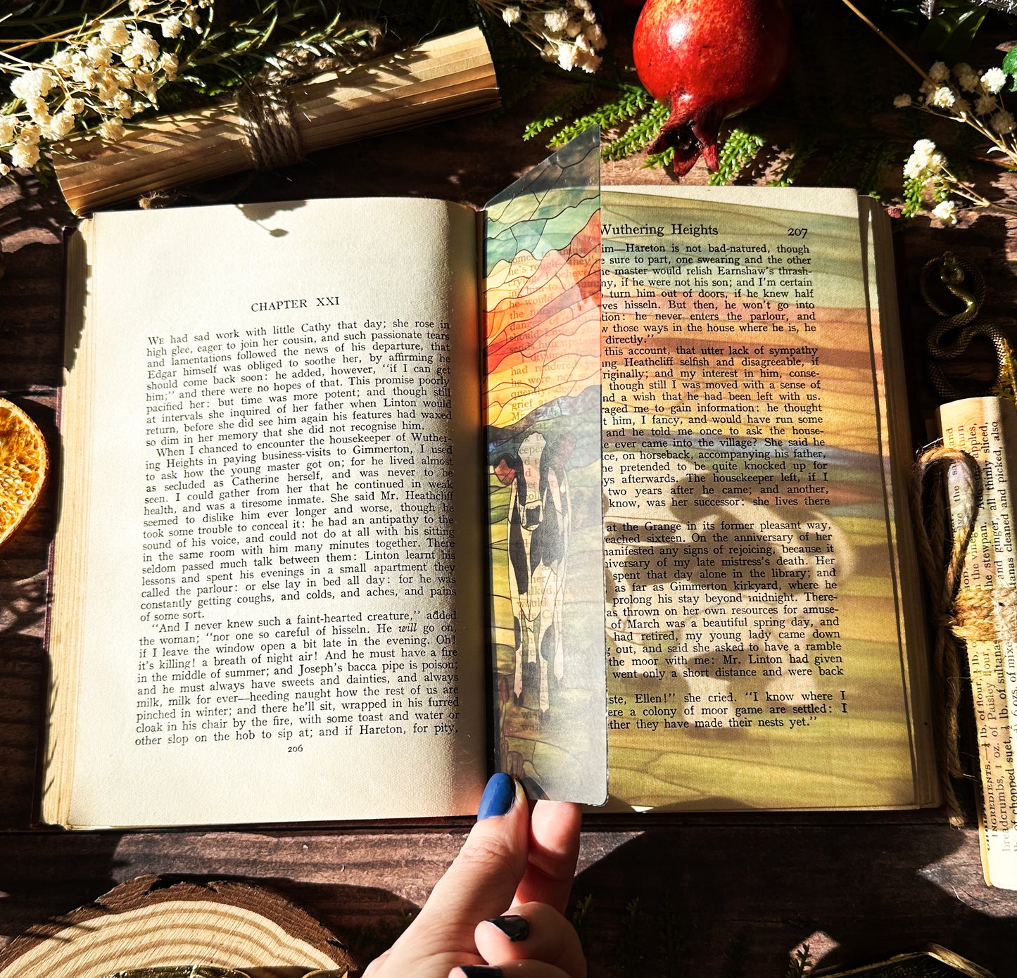 Cows Stained Glass Bookmark