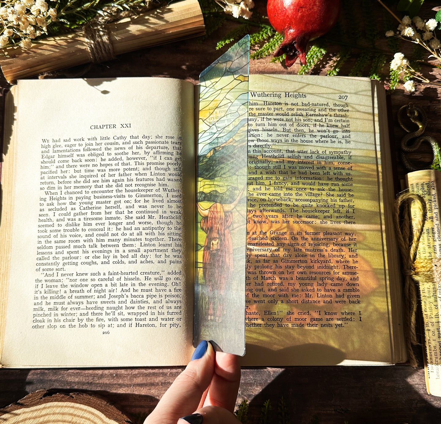 Cows Stained Glass Bookmark