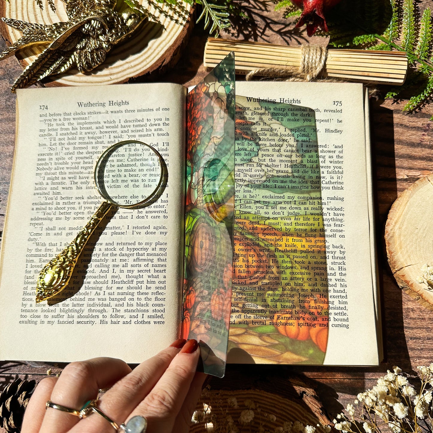 Autumnal Shire Stained Glass Bookmarks