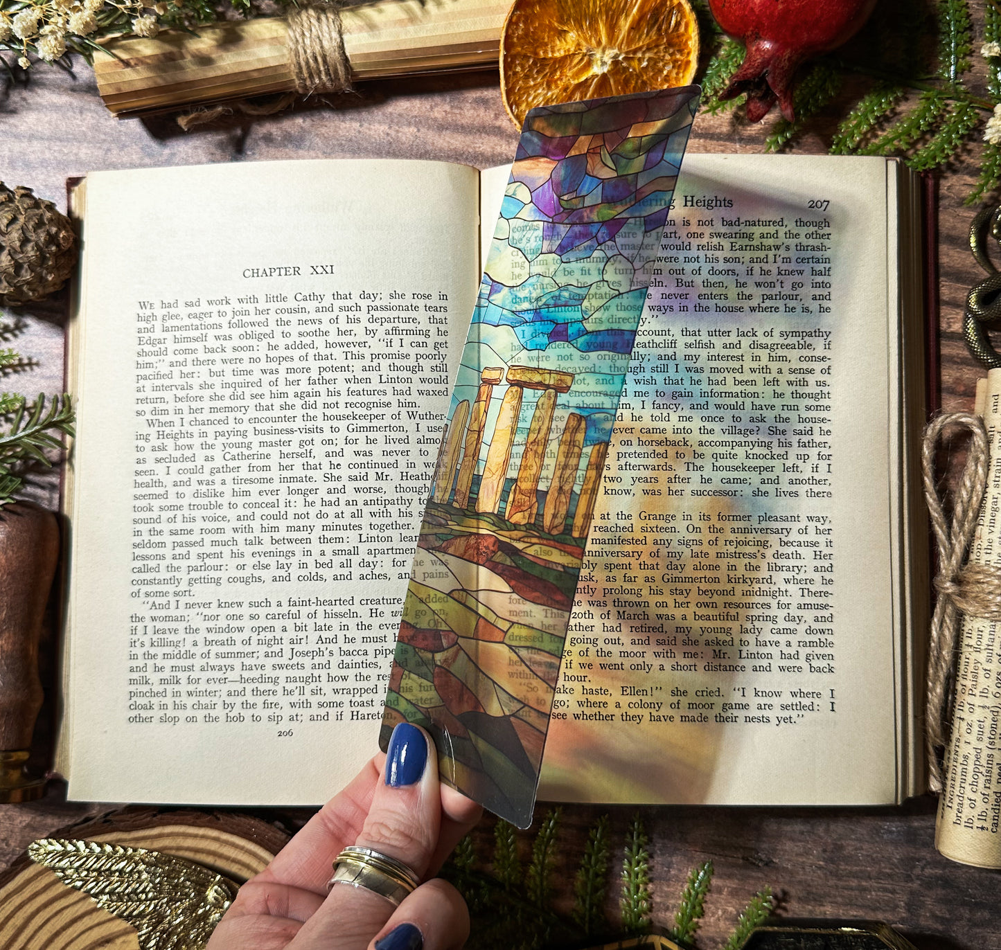 Standing Stone Circle Stained Glass Bookmarks
