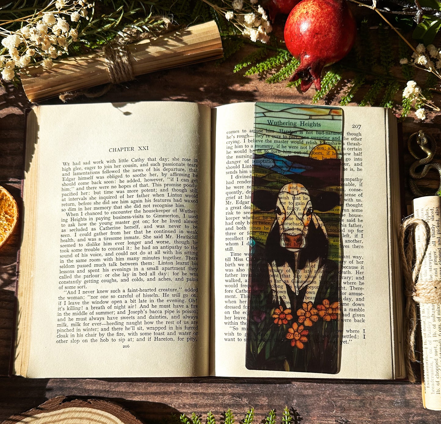 Cows Stained Glass Bookmark