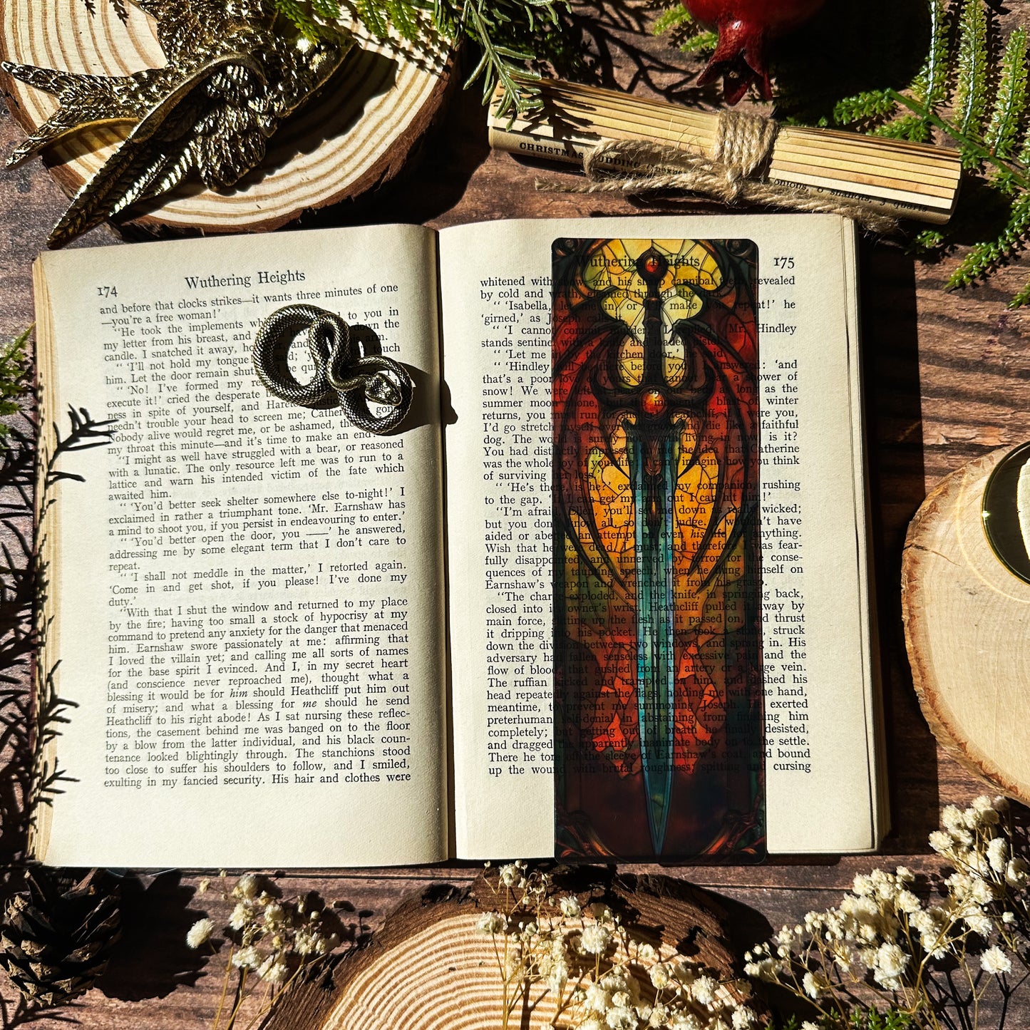Dragon Sword Stained Glass Bookmark