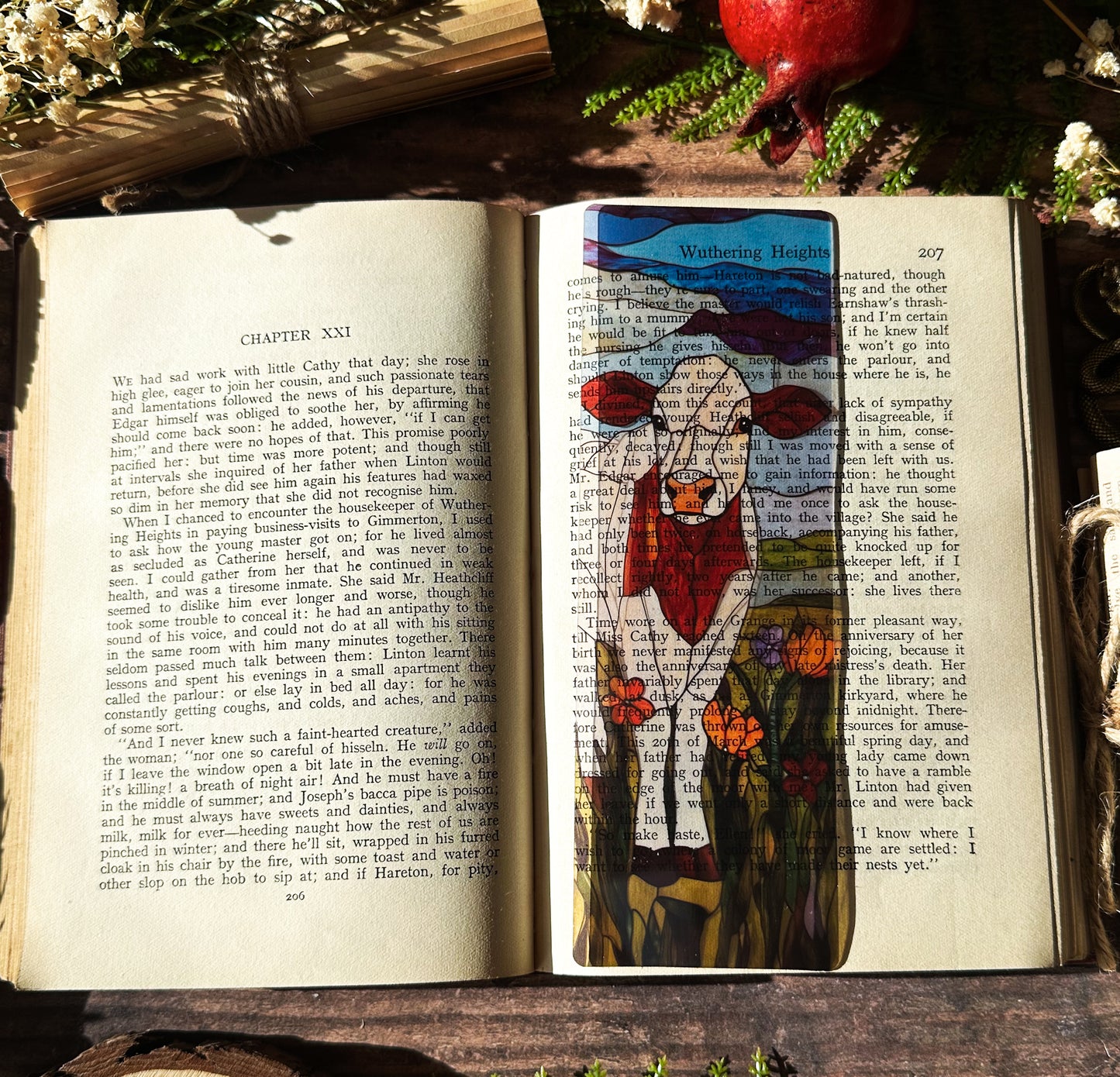 Cows Stained Glass Bookmark