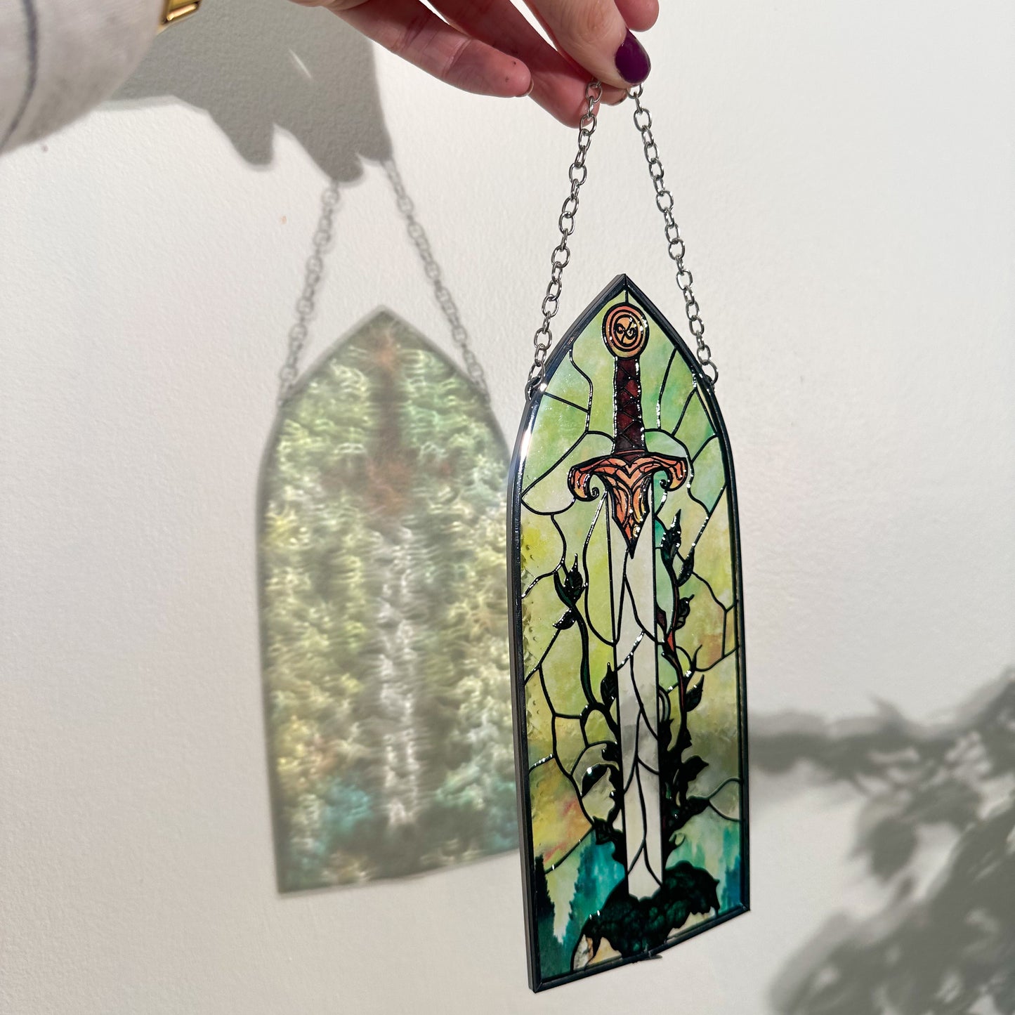 Excalibur Sword Stained Glass Sun Catcher