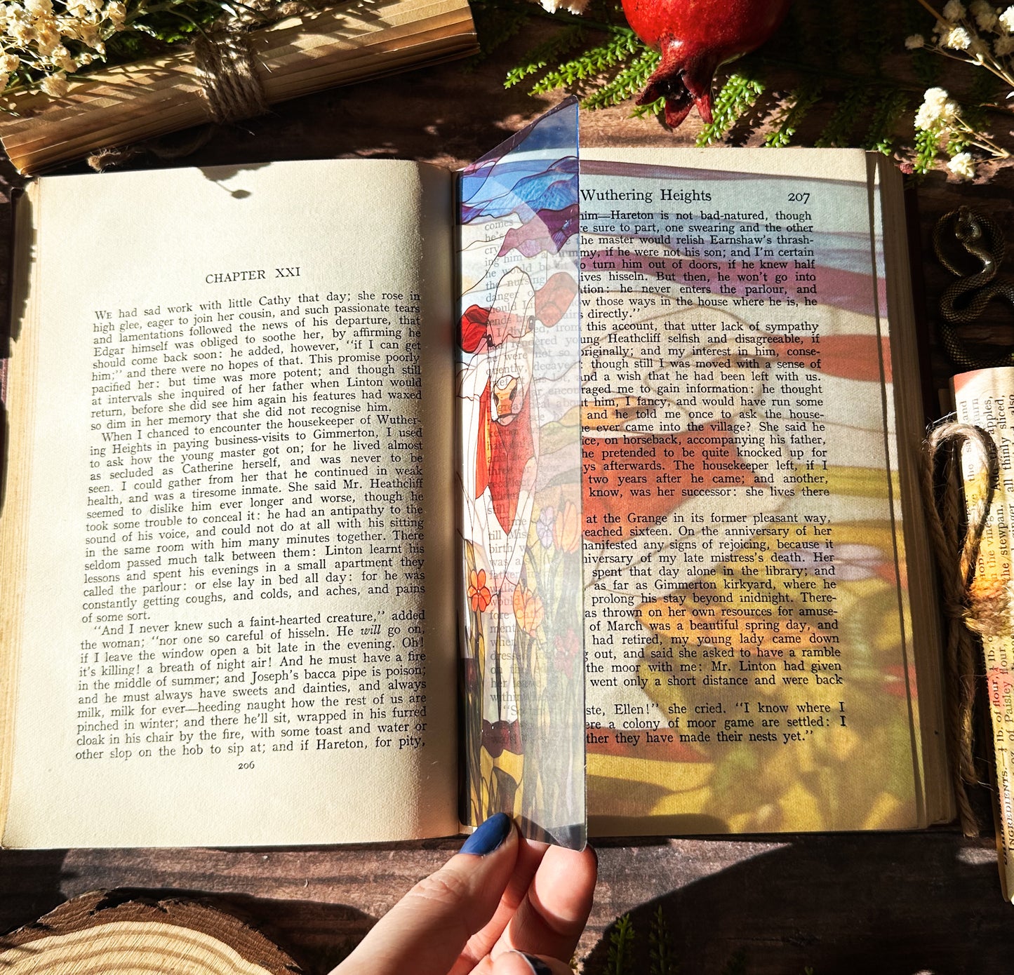 Cows Stained Glass Bookmark