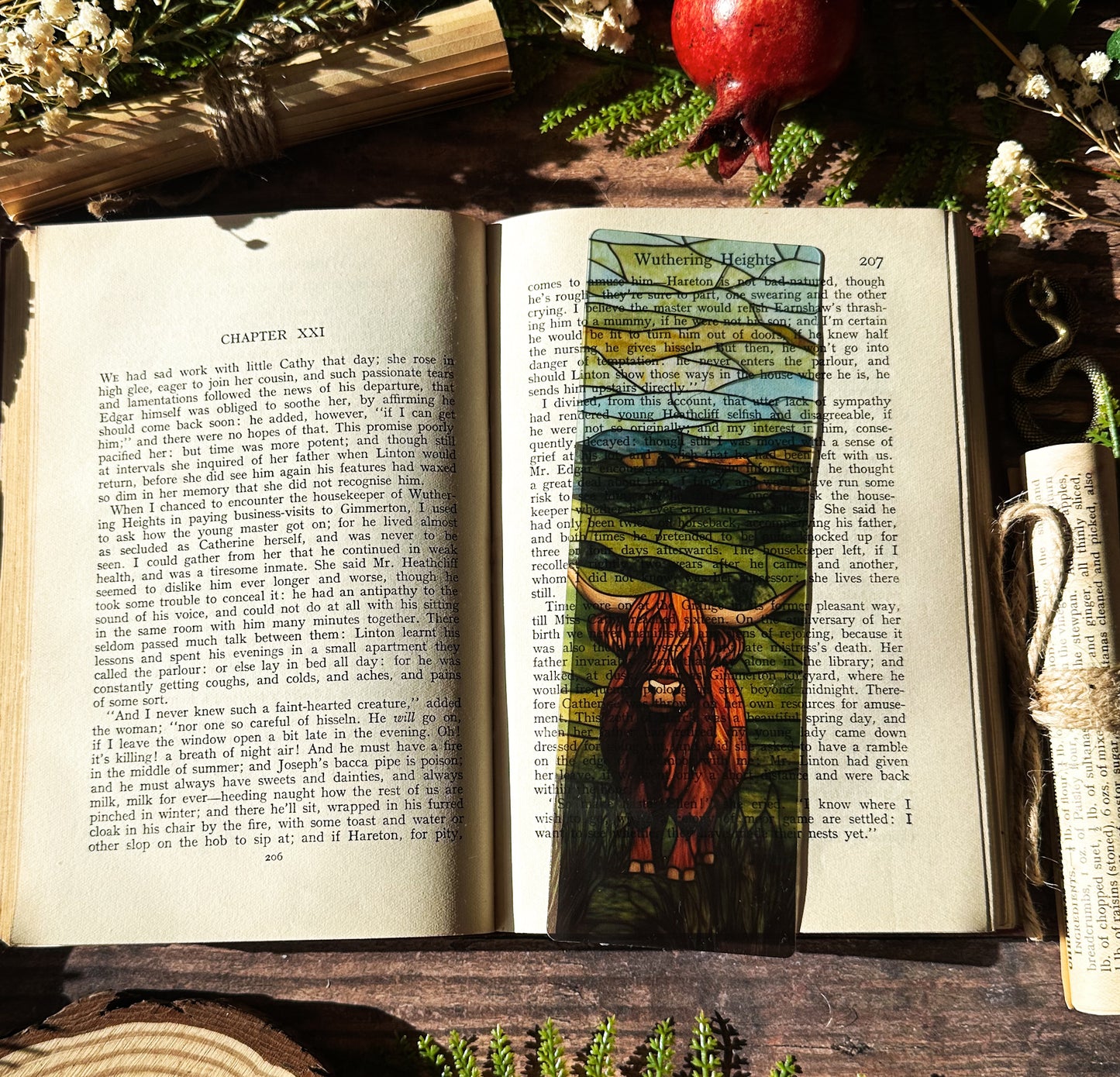 Cows Stained Glass Bookmark