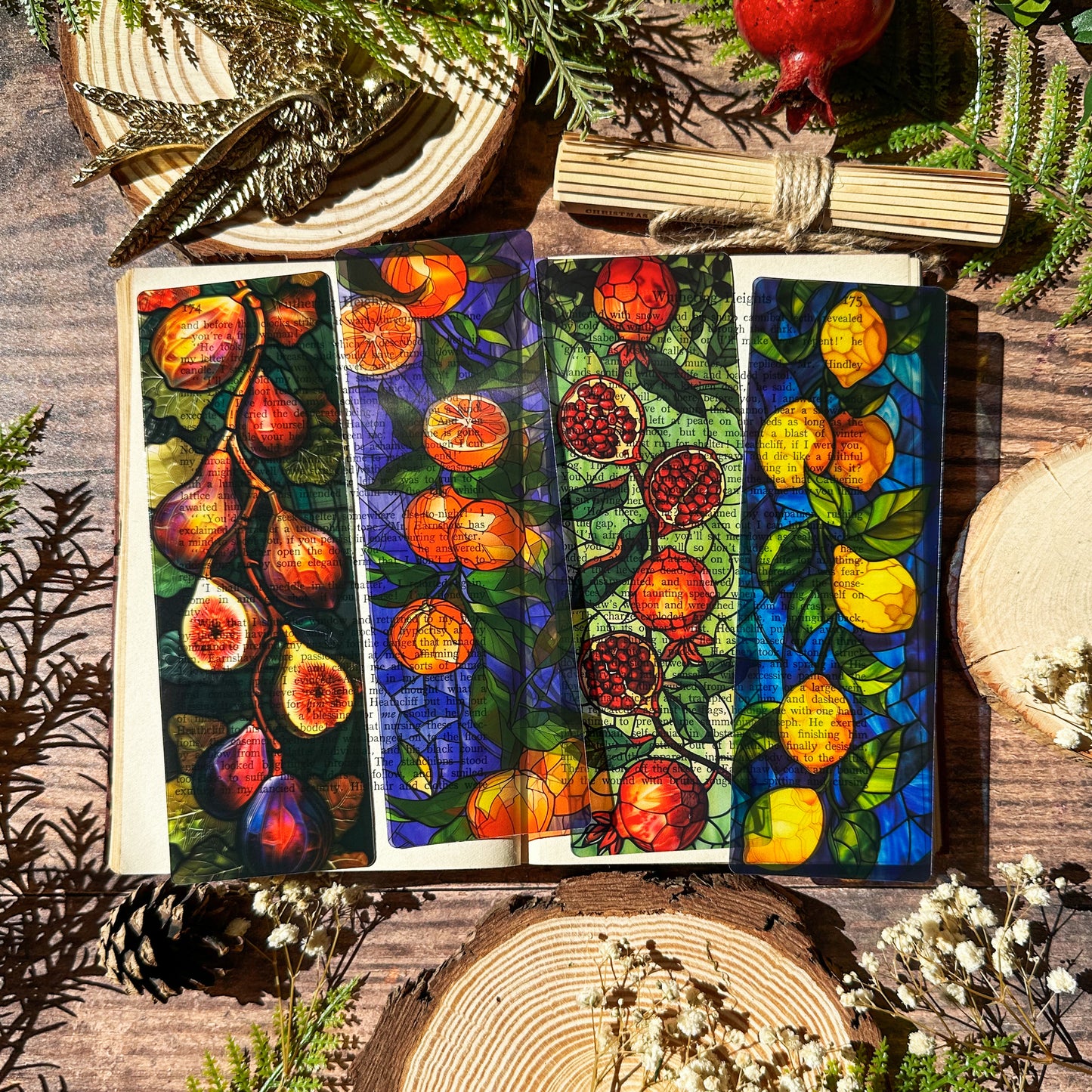 Fruit Stained Glass Bookmarks