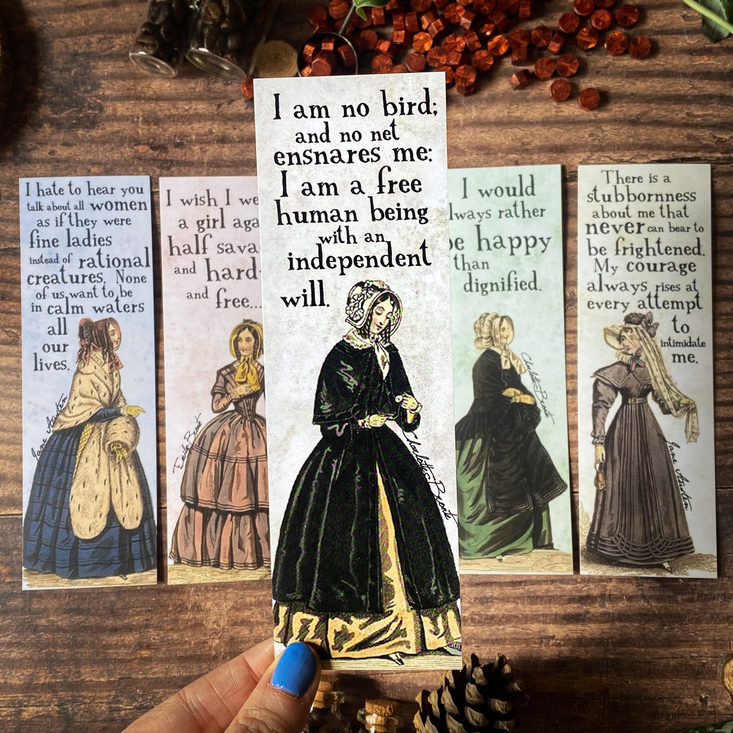 Austen and Bronte Illustrated Bookmark Collection