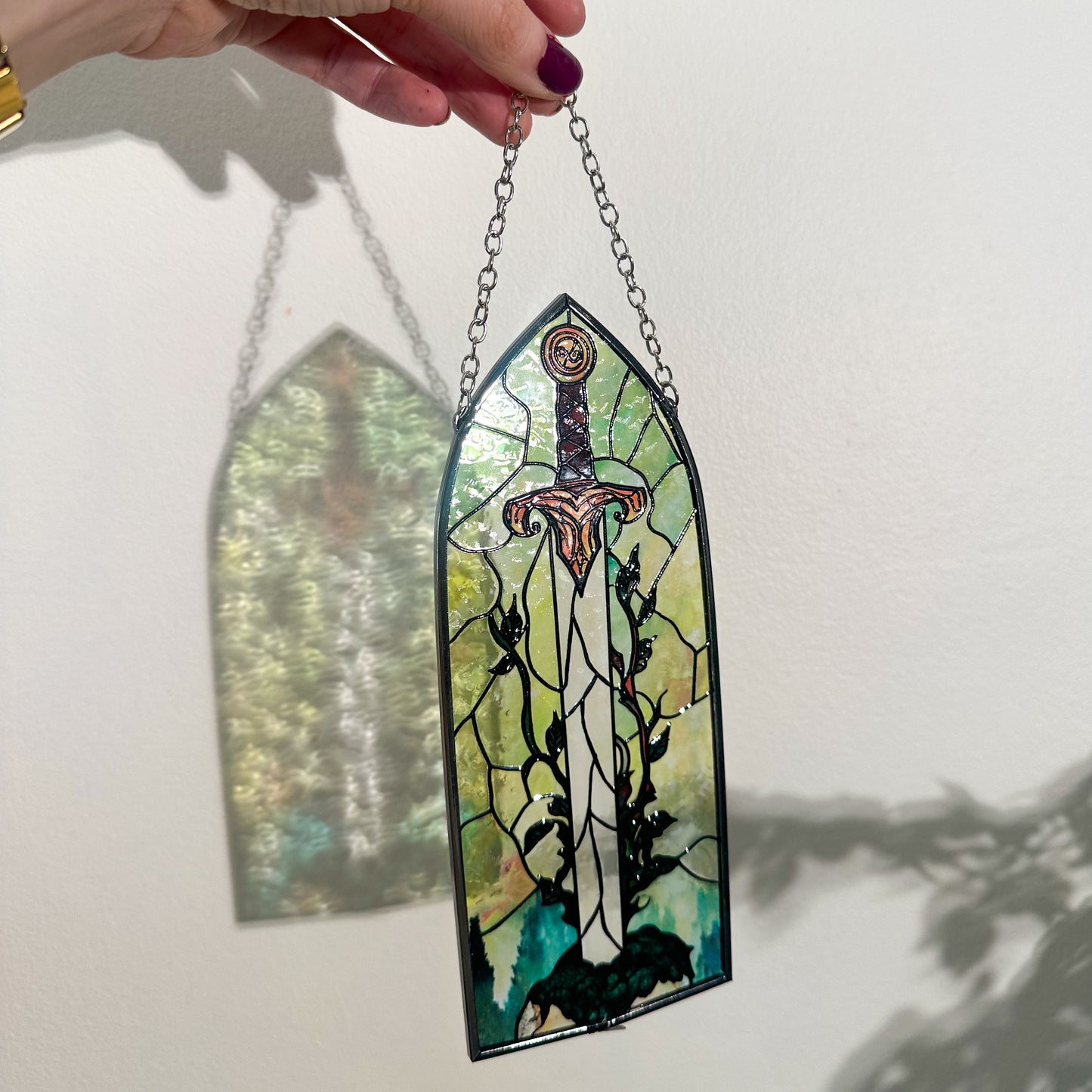 Excalibur Sword Stained Glass Sun Catcher