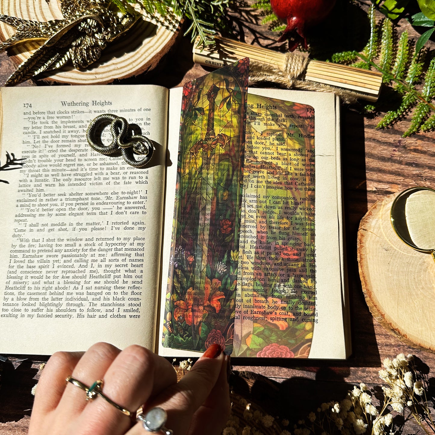 Dragon Sword Stained Glass Bookmark