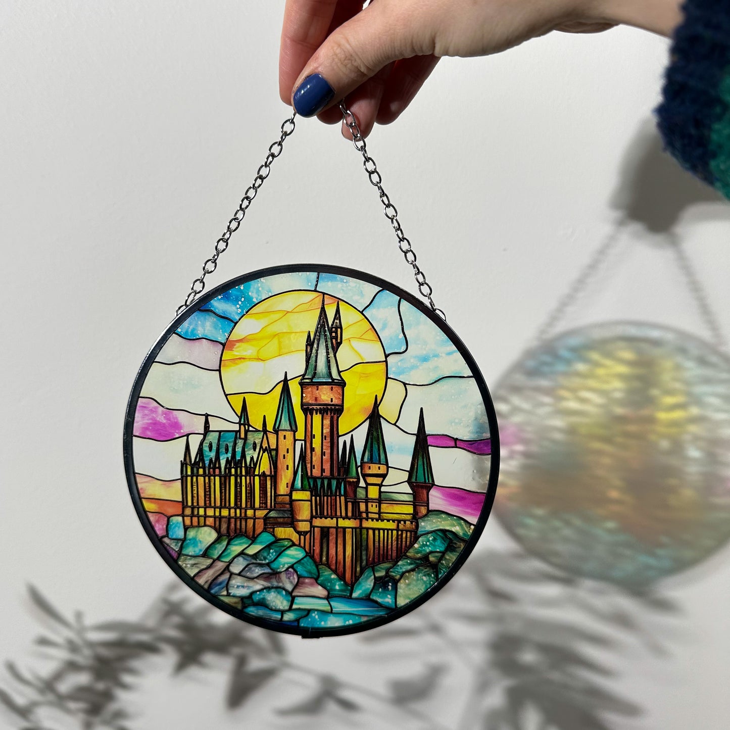 Magical Castle Stained Glass Sun Catcher
