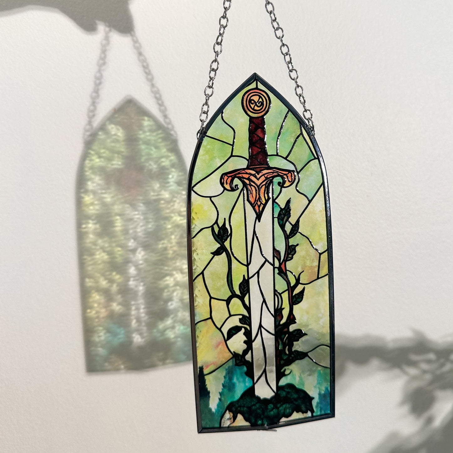 Excalibur Sword Stained Glass Sun Catcher