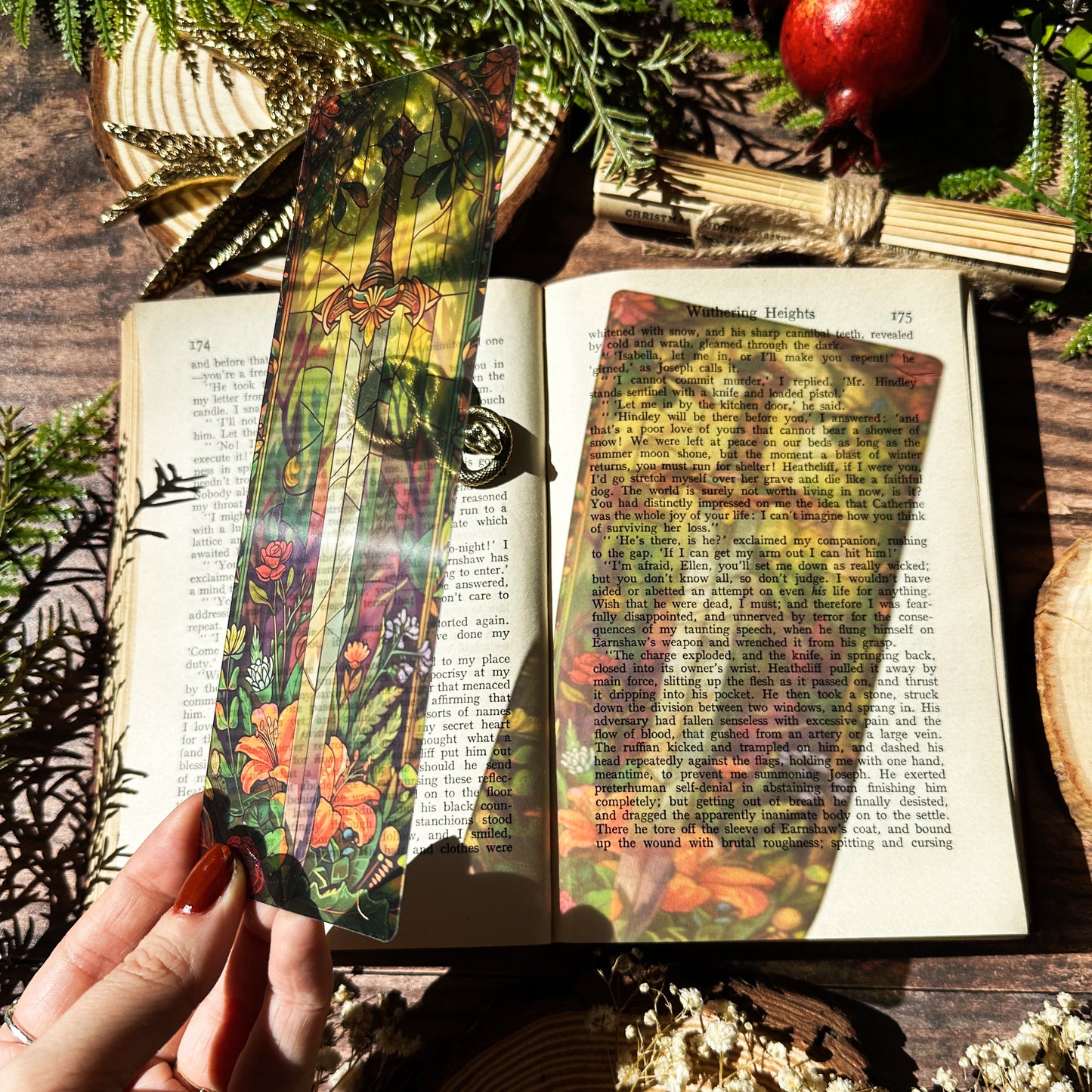 Botanical Sword Stained Glass Bookmarks
