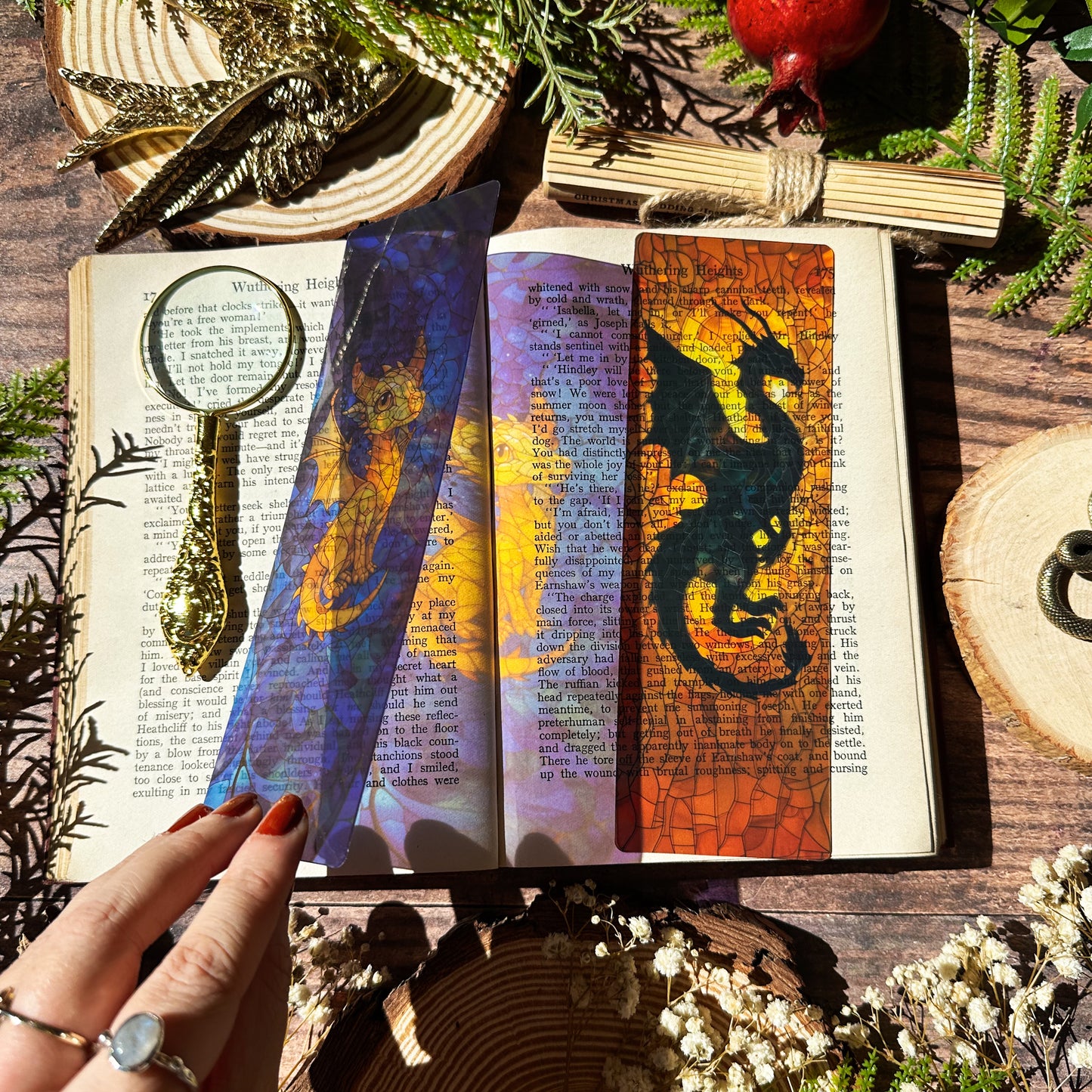 Dragon Stained Glass Bookmarks