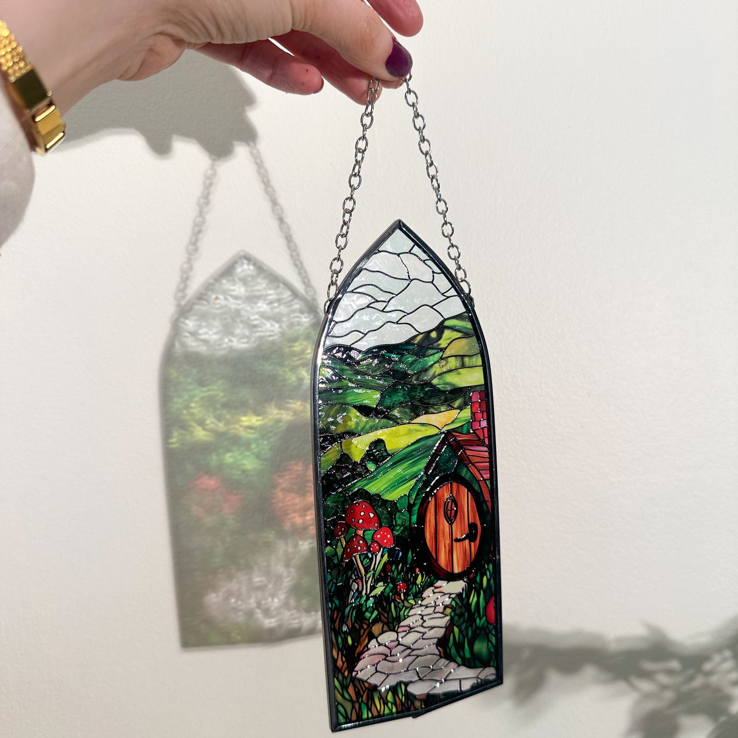 Hobbit Hole Stained Glass Sun Catcher