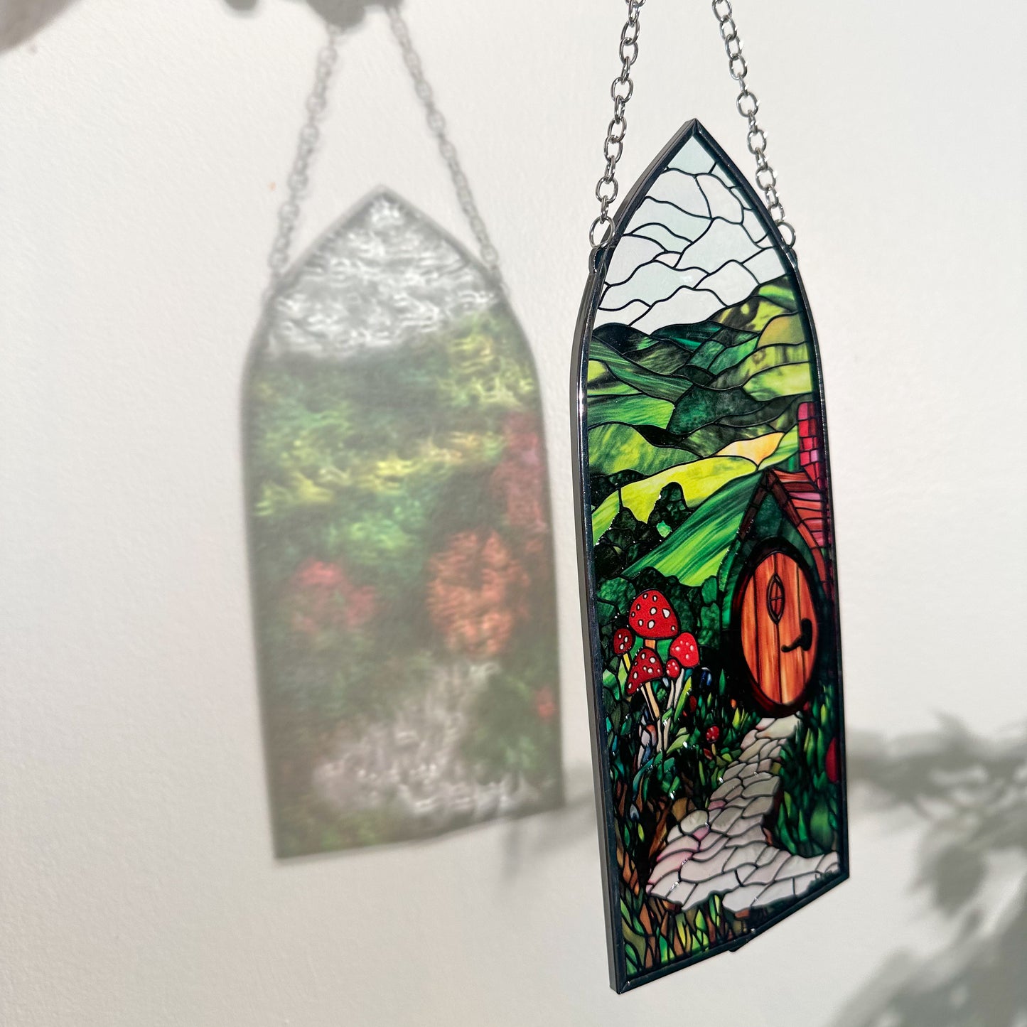 Hobbit Hole Stained Glass Sun Catcher