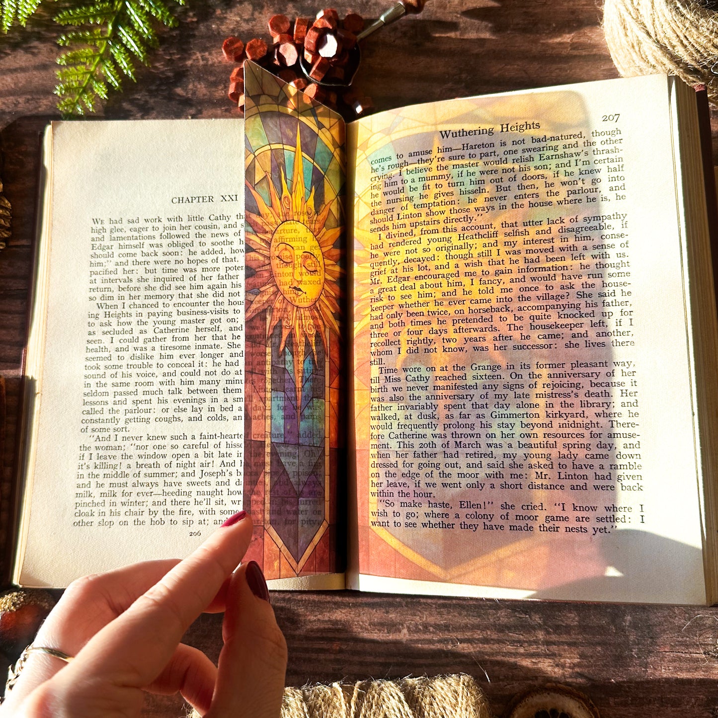 Celestial Moon Stained Glass Bookmarks