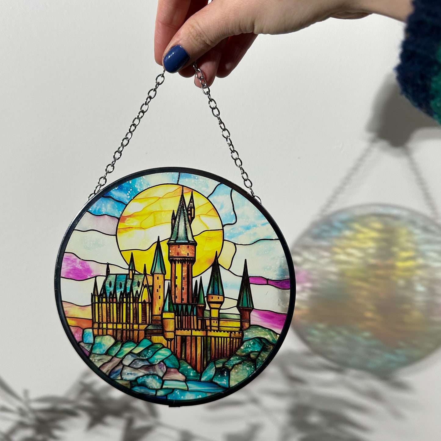 Magical Castle Stained Glass Sun Catcher