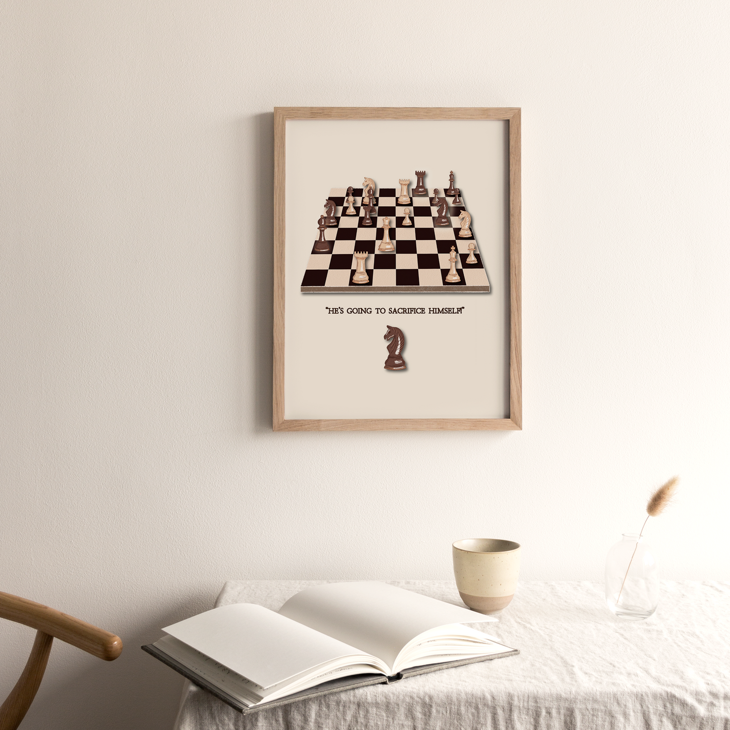 Wizard Chess - 'He's Going to Sacrifice Himself!' Art Print