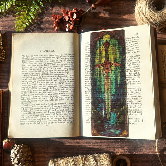 Elven Sword Stained Glass Bookmark