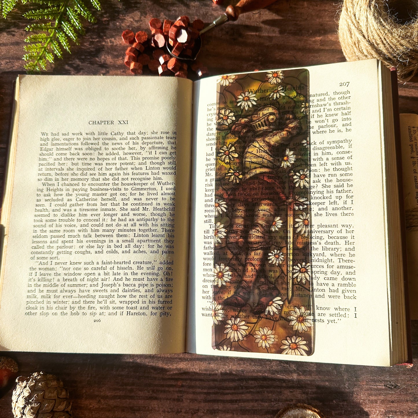 Knight of Flowers Stained Glass Bookmarks