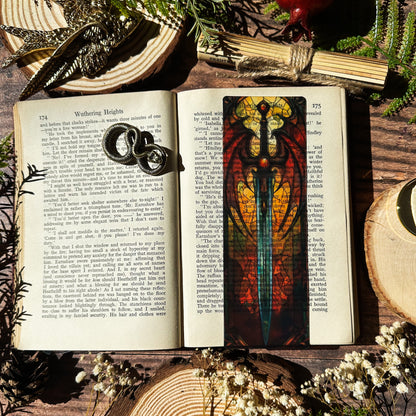 Botanical Sword Stained Glass Bookmarks