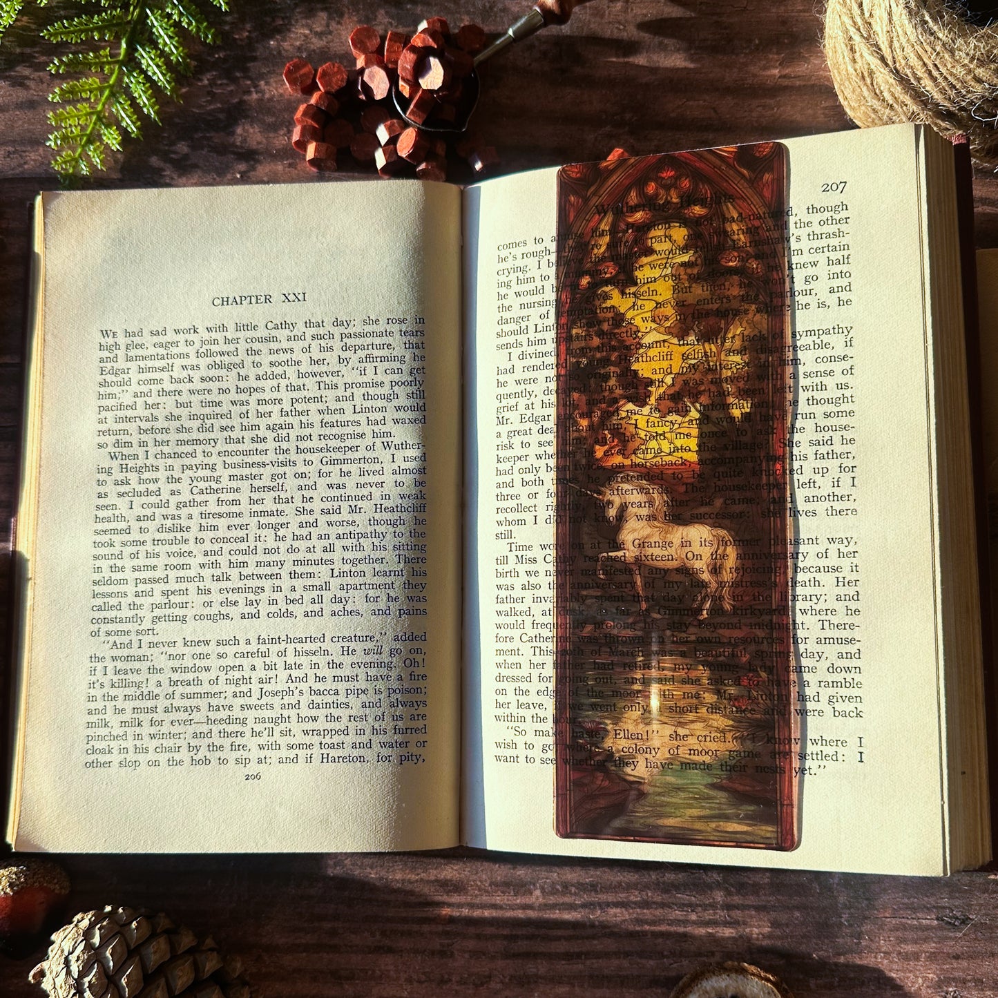 Unicorn Stained Glass Bookmarks