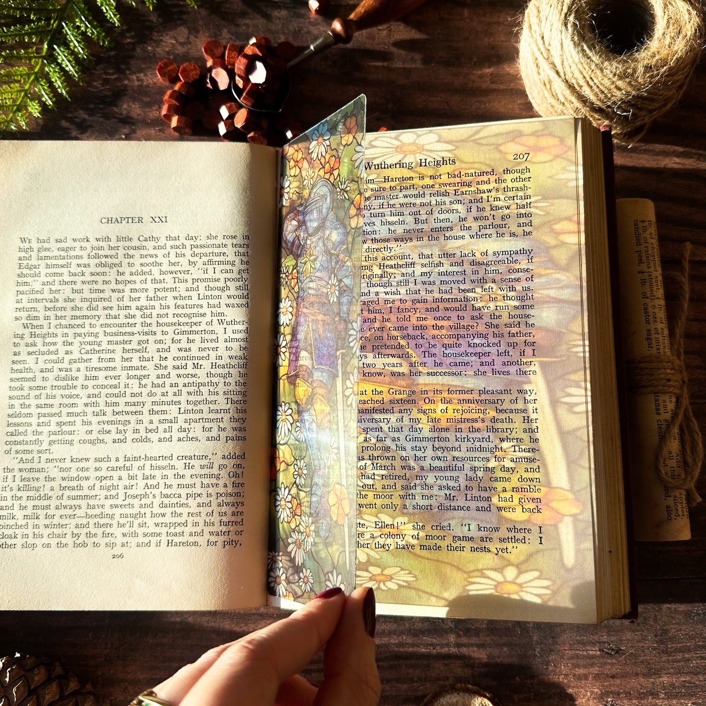 Knight of Flowers Stained Glass Bookmarks