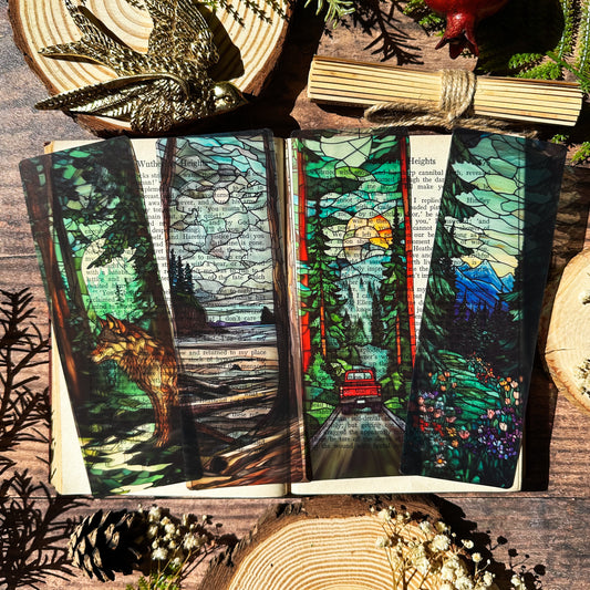 Forks, Washington Stained Glass Bookmarks