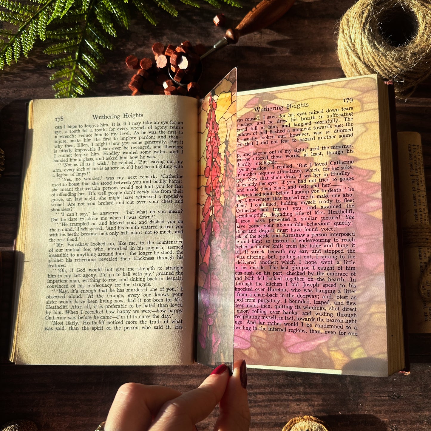 Foxgloves Floral Stained Glass Bookmarks