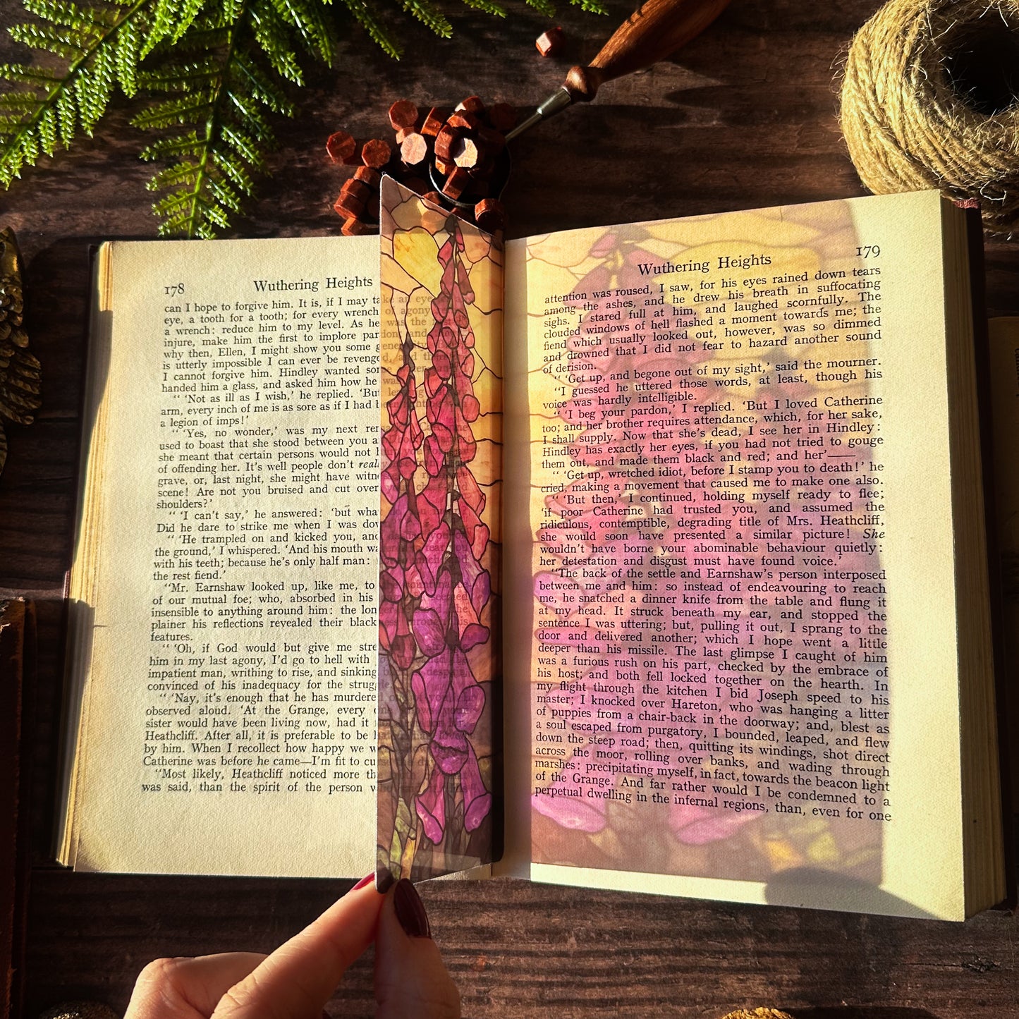 Foxgloves Floral Stained Glass Bookmarks