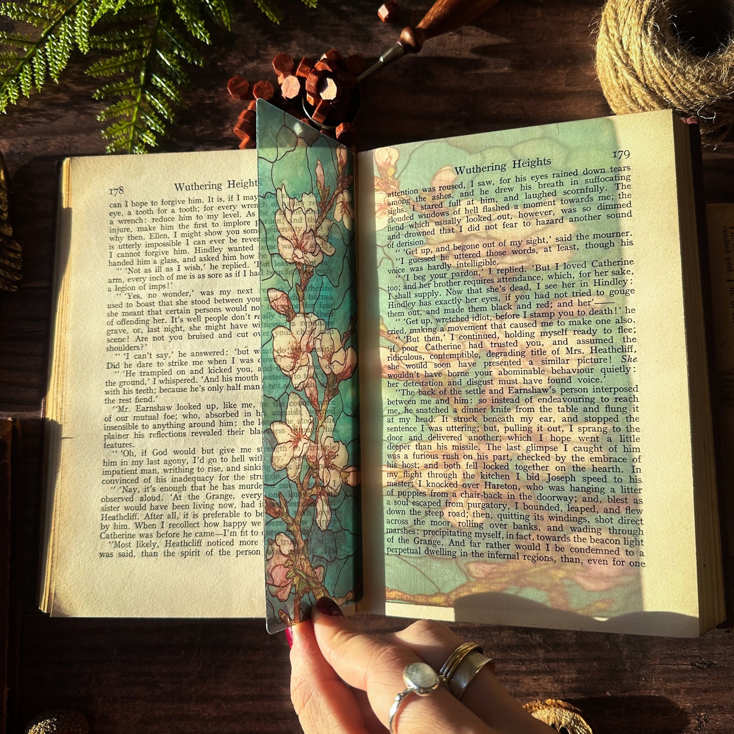 Foxgloves Floral Stained Glass Bookmarks