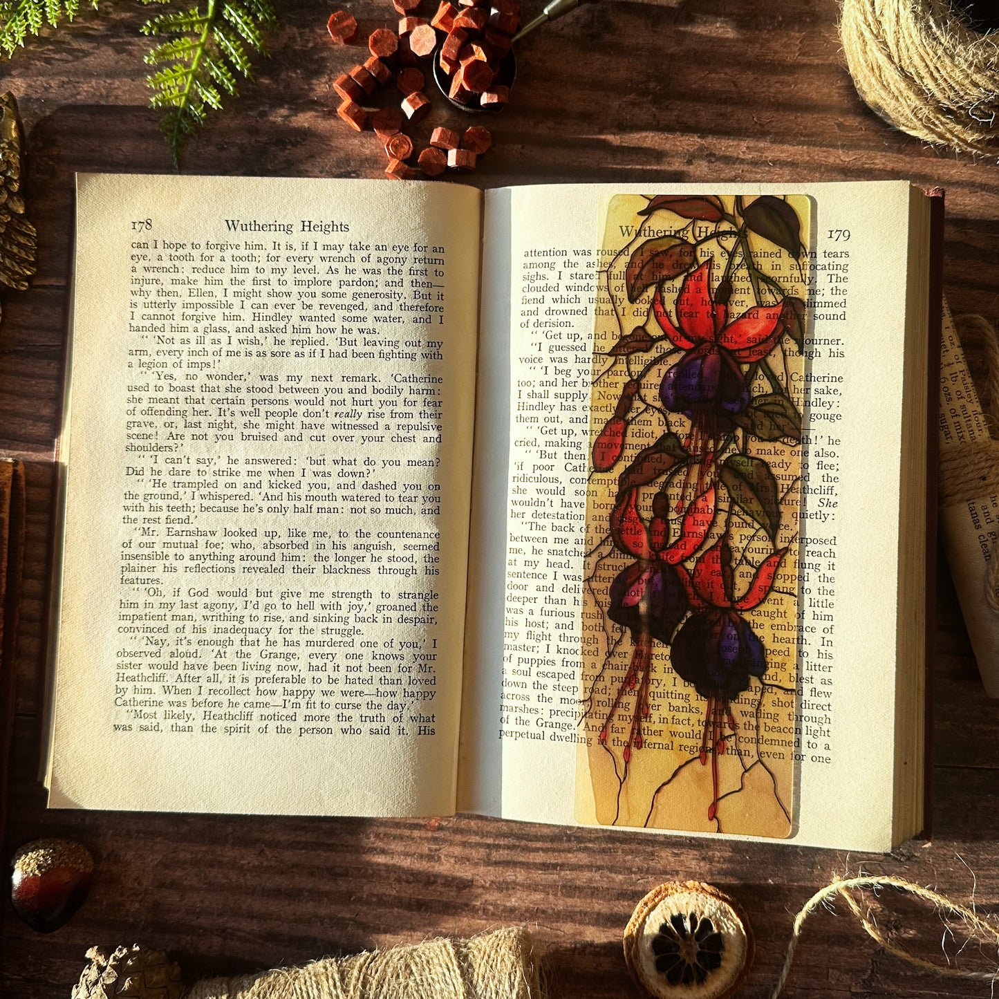 Foxgloves Floral Stained Glass Bookmarks