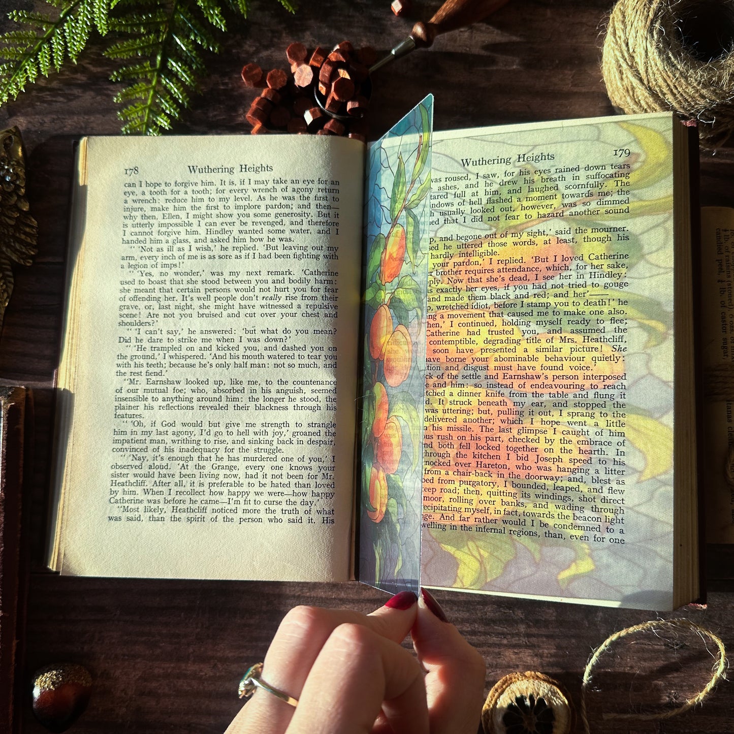 Peaches Stained Glass Bookmarks