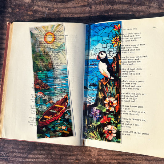 Puffin Stained Glass Bookmarks