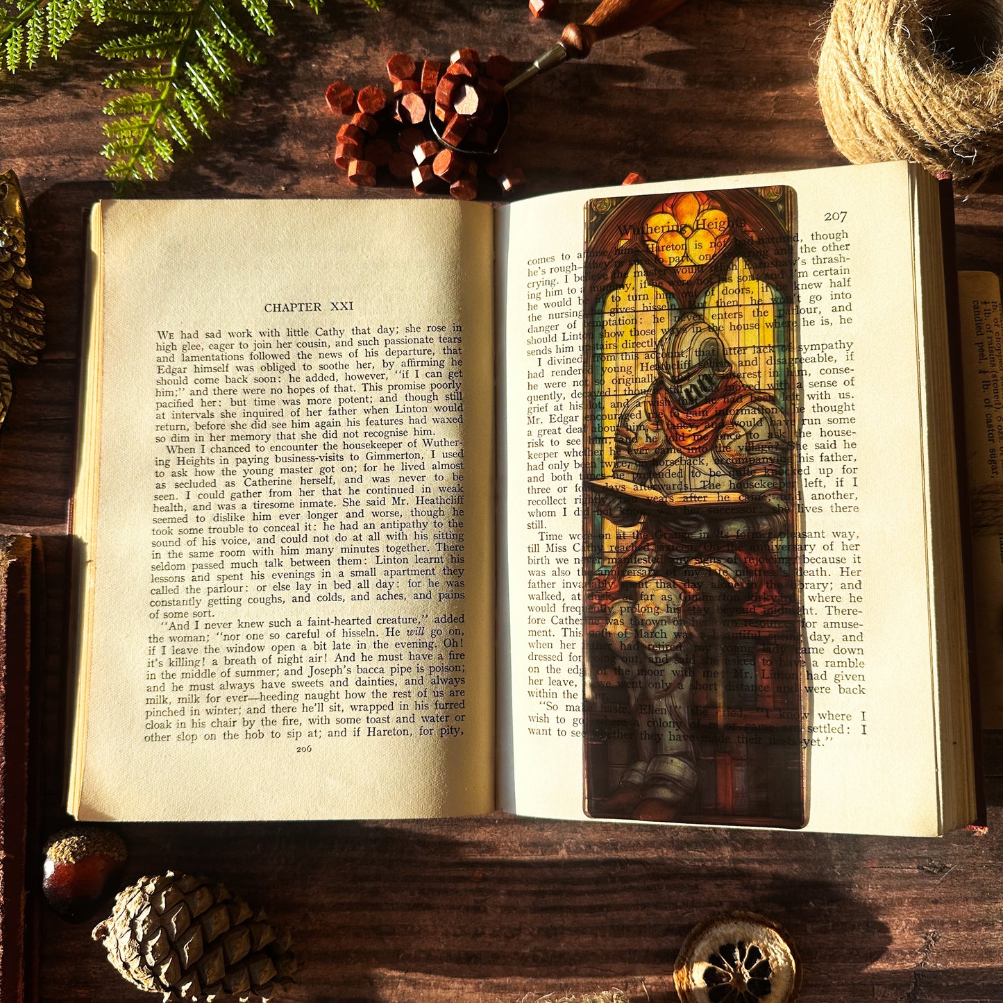 Knight of Flowers Stained Glass Bookmarks