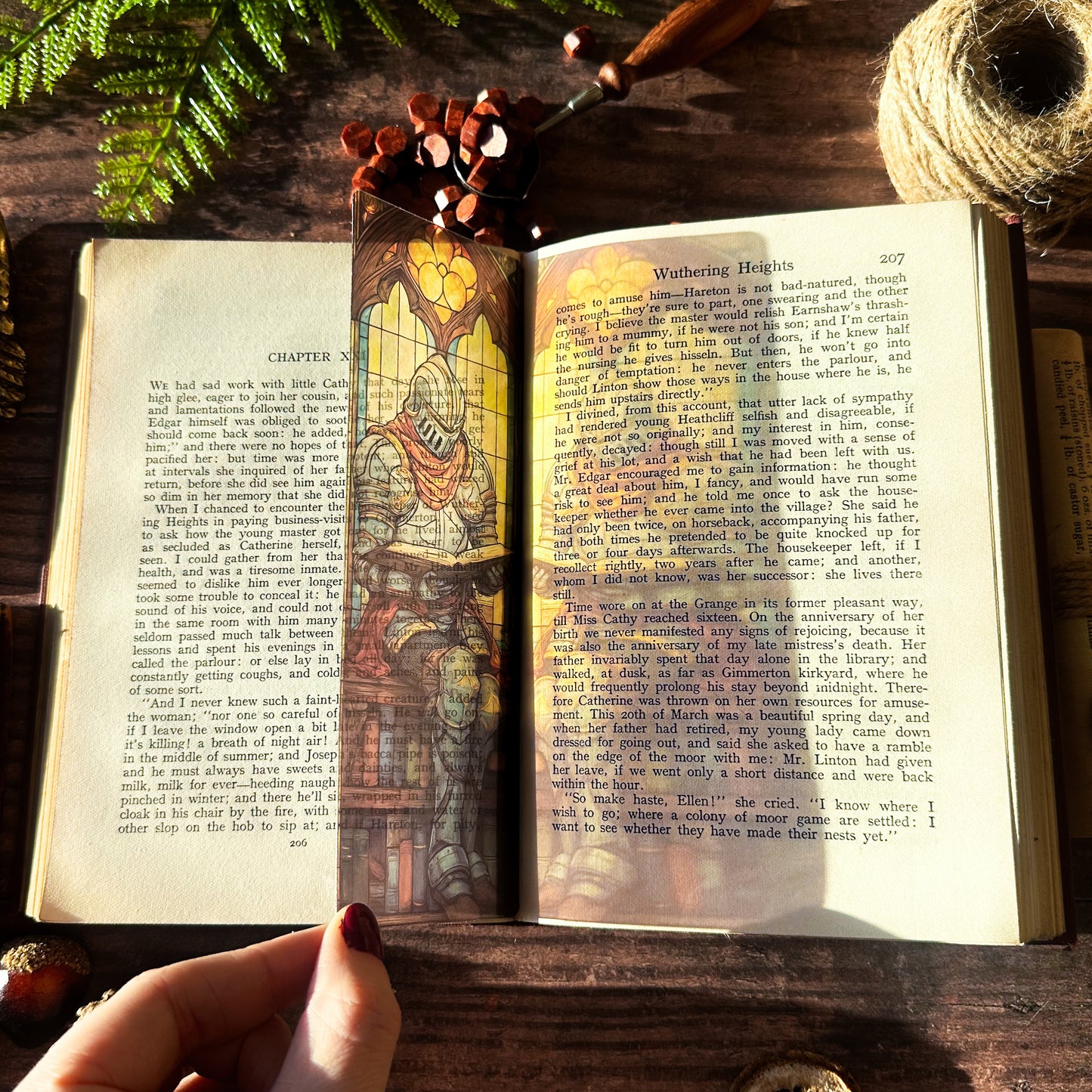 Knight of Flowers Stained Glass Bookmarks