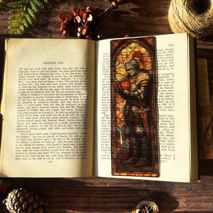 Knight of Flowers Stained Glass Bookmarks
