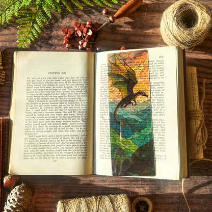 Misty Mountain Dragon Stained Glass Bookmarks