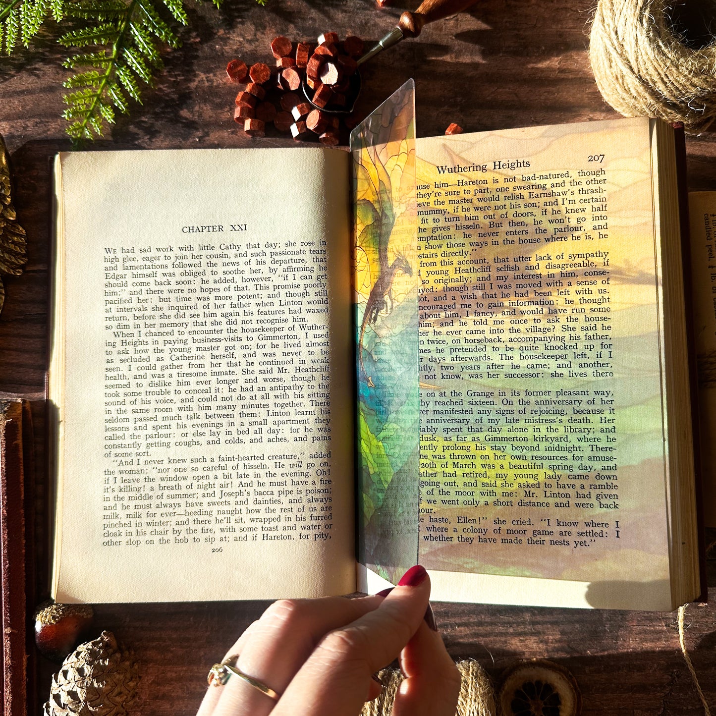 Misty Mountain Dragon Stained Glass Bookmarks