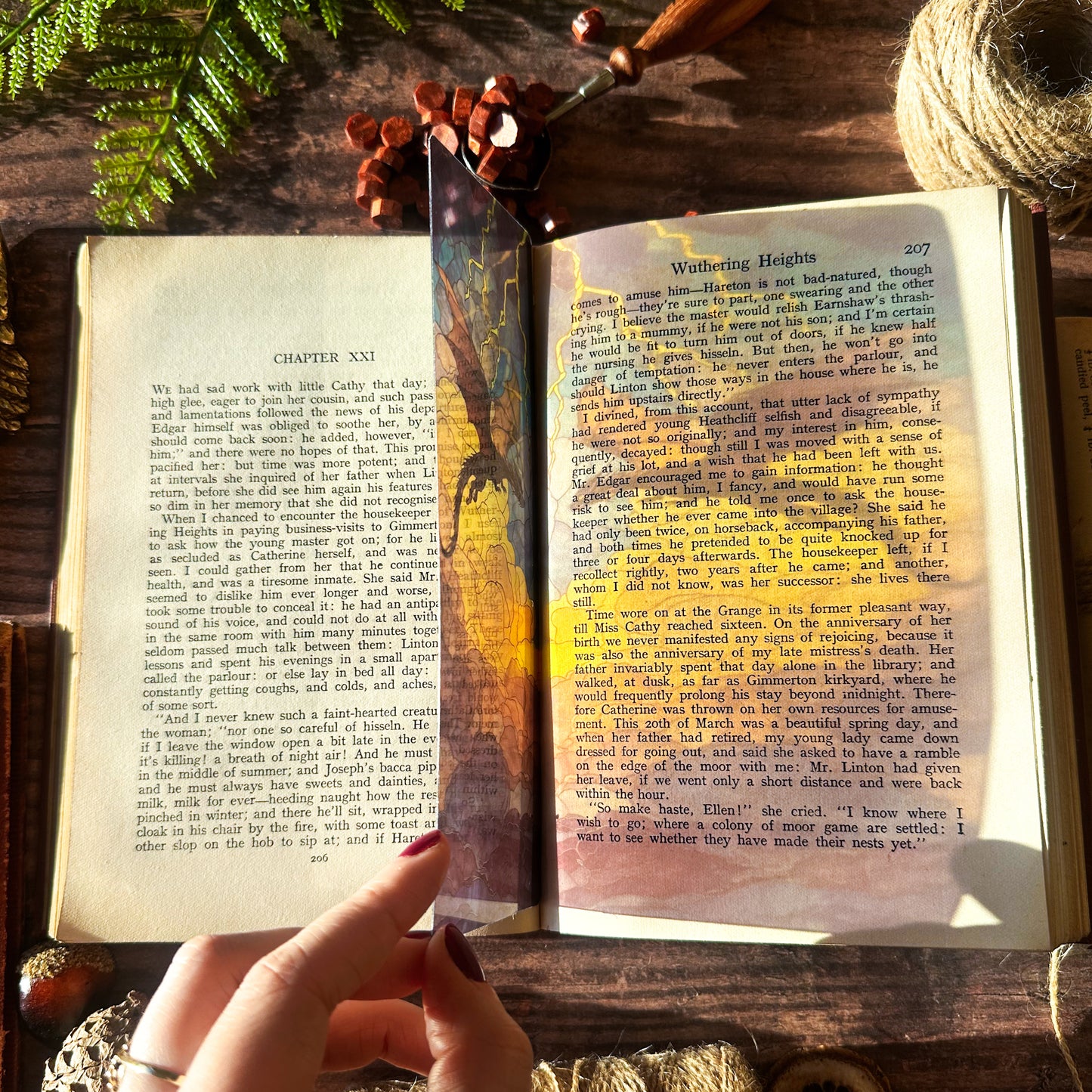 Misty Mountain Dragon Stained Glass Bookmarks