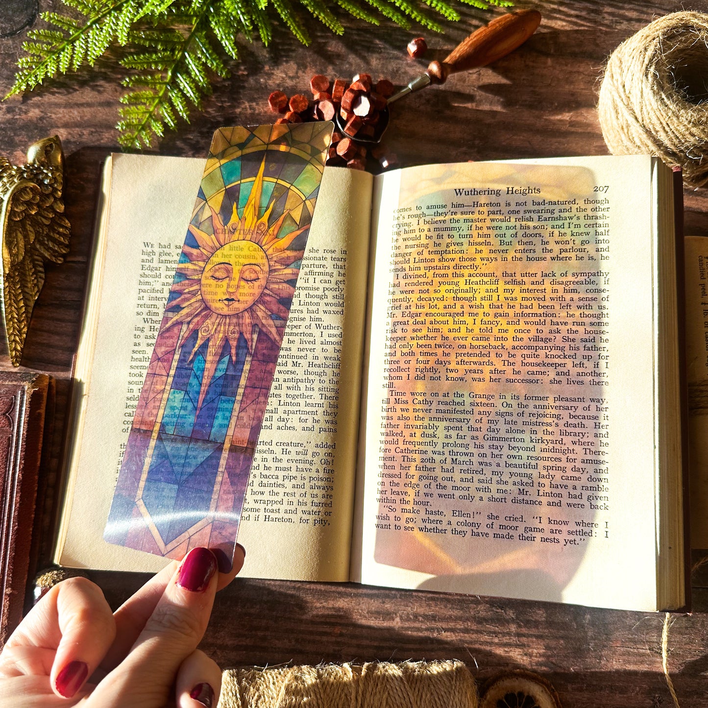 Celestial Moon Stained Glass Bookmarks