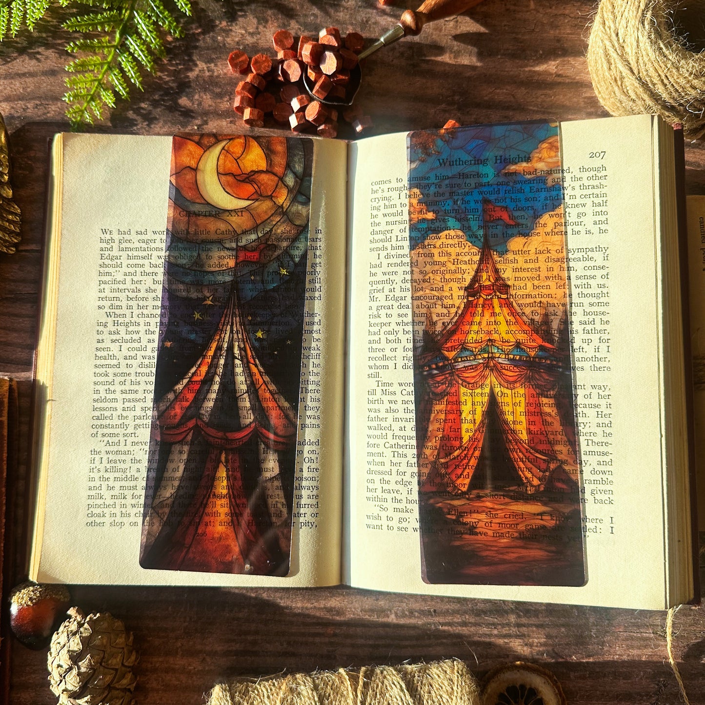 Night Circus Stained Glass Bookmarks