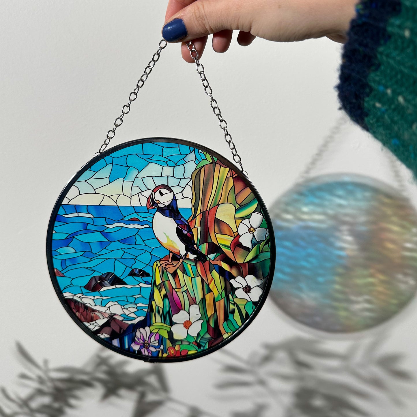 Puffin Stained Glass Sun Catcher