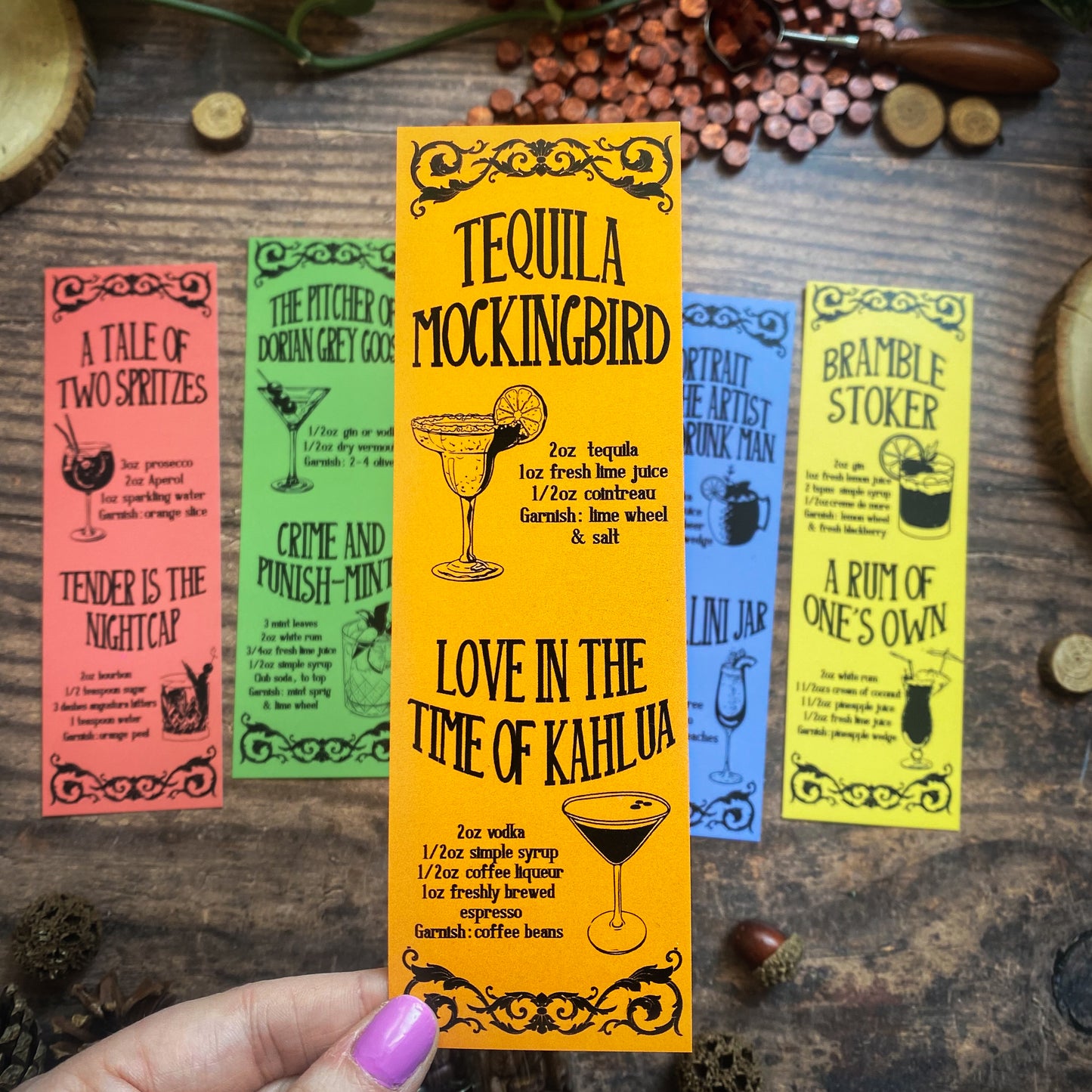 Literary Cocktails Bookmark Collection