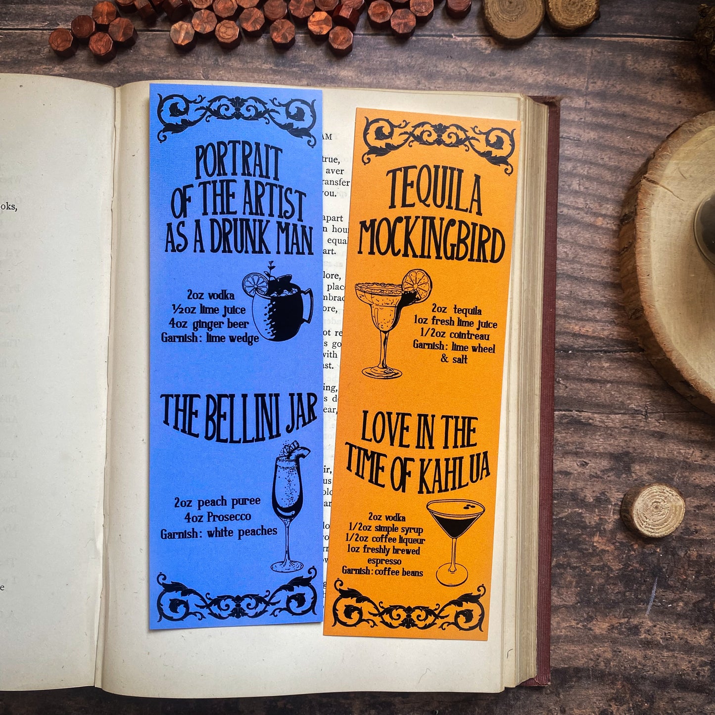 Literary Cocktails Bookmark Collection
